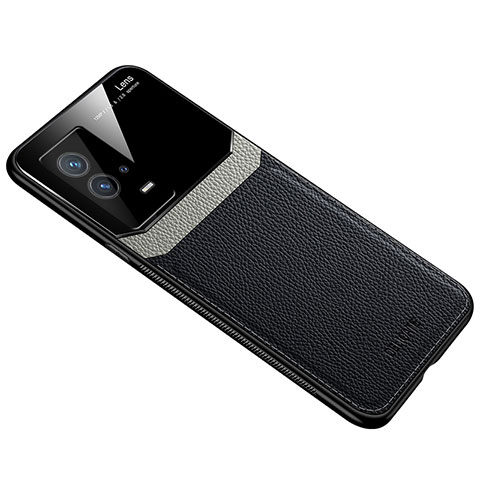 Funda Silicona Goma de Cuero Carcasa con Magnetico para Vivo iQOO 8 Pro 5G Negro