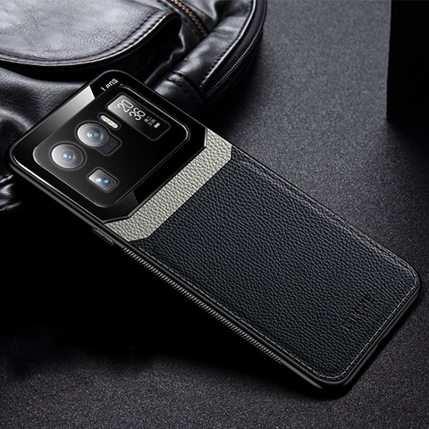 Funda Silicona Goma de Cuero Carcasa con Magnetico S01 para Xiaomi Mi 11 Ultra 5G Negro