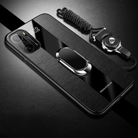 Funda Silicona Goma de Cuero Carcasa con Magnetico S01 para Xiaomi Mi 11X Pro 5G Negro