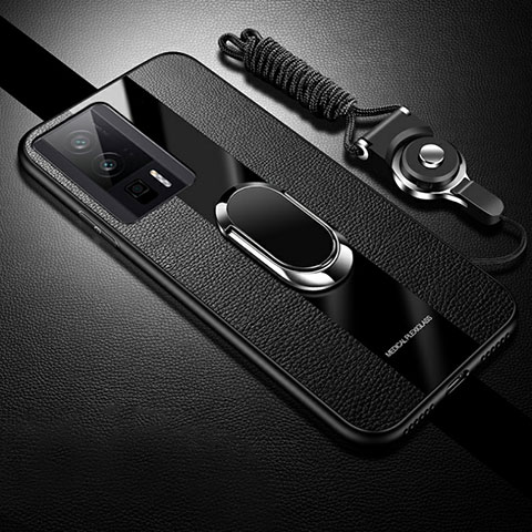 Funda Silicona Goma de Cuero Carcasa con Magnetico S01 para Xiaomi Poco F5 Pro 5G Negro