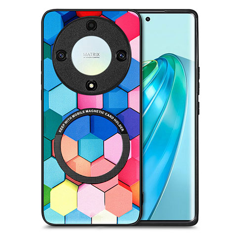 Funda Silicona Goma de Cuero Carcasa con Magnetico S01D para Huawei Honor Magic5 Lite 5G Vistoso