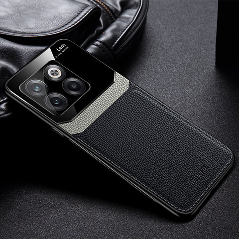 Funda Silicona Goma de Cuero Carcasa FL1 para OnePlus Ace Pro 5G Negro