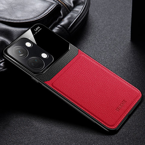 Funda Silicona Goma de Cuero Carcasa FL1 para OnePlus Nord 3 5G Rojo