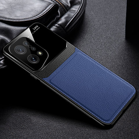 Funda Silicona Goma de Cuero Carcasa FL1 para Oppo Find X5 5G Azul