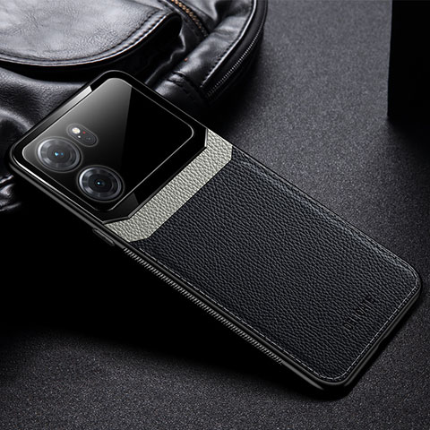 Funda Silicona Goma de Cuero Carcasa FL1 para Oppo K10 5G Negro