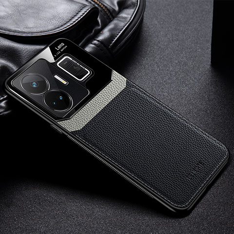 Funda Silicona Goma de Cuero Carcasa FL1 para Realme GT3 5G Negro