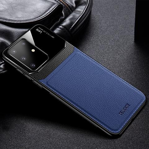 Funda Silicona Goma de Cuero Carcasa FL1 para Samsung Galaxy M60s Azul