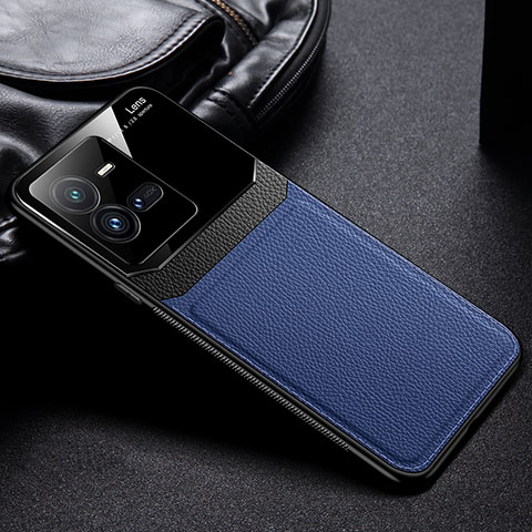 Funda Silicona Goma de Cuero Carcasa FL1 para Vivo iQOO 10 Pro 5G Azul