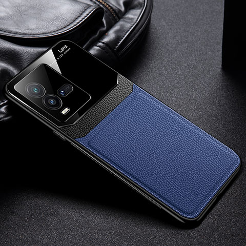 Funda Silicona Goma de Cuero Carcasa FL1 para Vivo iQOO 9T 5G Azul