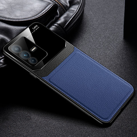 Funda Silicona Goma de Cuero Carcasa FL1 para Vivo V23 Pro 5G Azul