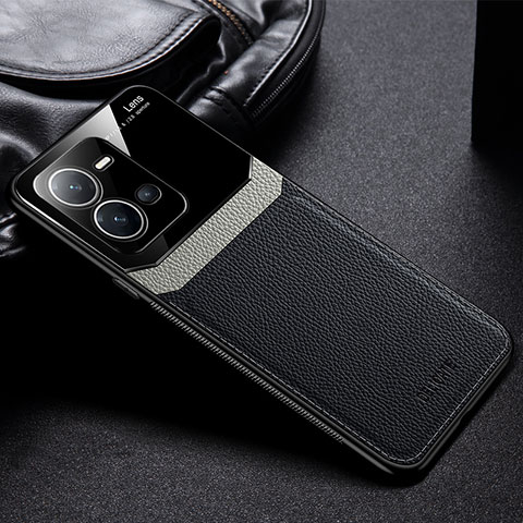 Funda Silicona Goma de Cuero Carcasa FL1 para Vivo V25e Negro