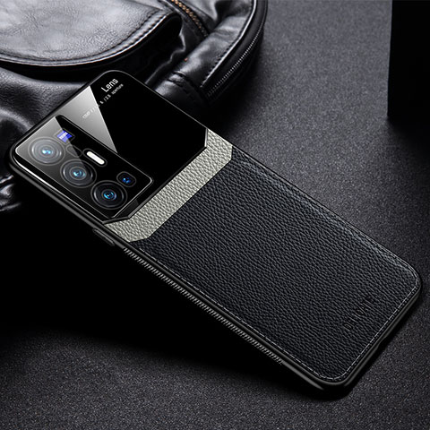 Funda Silicona Goma de Cuero Carcasa FL1 para Vivo X70 Pro+ Plus 5G Negro