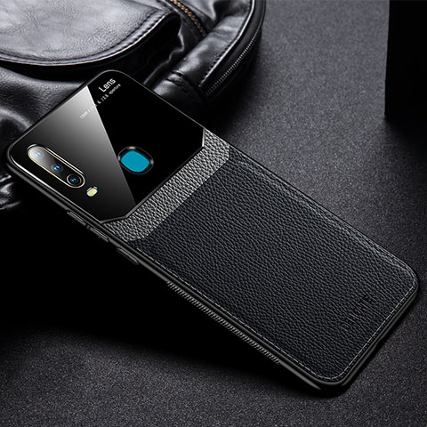 Funda Silicona Goma de Cuero Carcasa FL1 para Vivo Y15 Negro