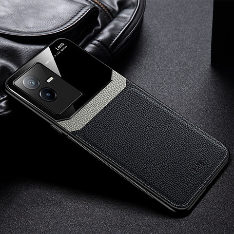 Funda Silicona Goma de Cuero Carcasa FL1 para Vivo Y73t Negro