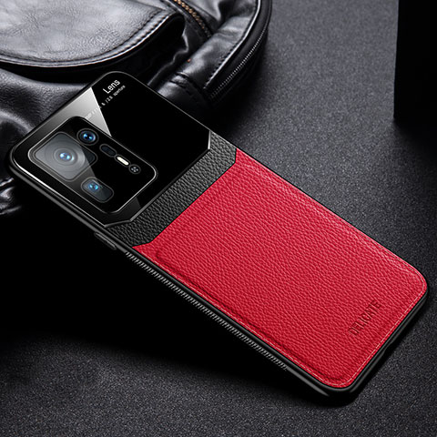 Funda Silicona Goma de Cuero Carcasa FL1 para Xiaomi Mi Mix 4 5G Rojo