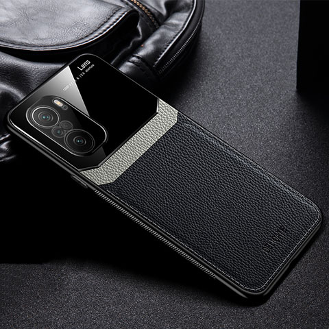 Funda Silicona Goma de Cuero Carcasa FL1 para Xiaomi Poco M5S Negro