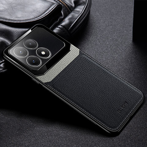 Funda Silicona Goma de Cuero Carcasa FL1 para Xiaomi Redmi K70 5G Negro