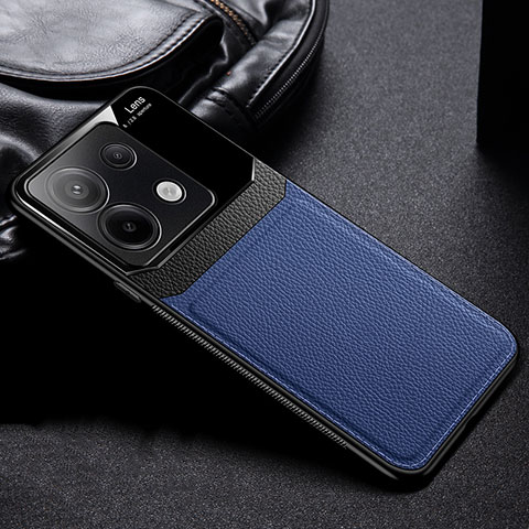 Funda Silicona Goma de Cuero Carcasa FL1 para Xiaomi Redmi Note 13 Pro 5G Azul