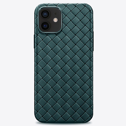 Funda Silicona Goma de Cuero Carcasa H01 para Apple iPhone 12 Mini Verde