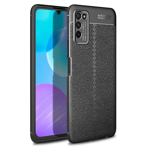 Funda Silicona Goma de Cuero Carcasa H01 para Huawei Honor 30 Lite 5G Negro