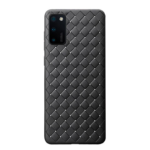 Funda Silicona Goma de Cuero Carcasa H01 para Huawei Honor V30 Pro 5G Negro