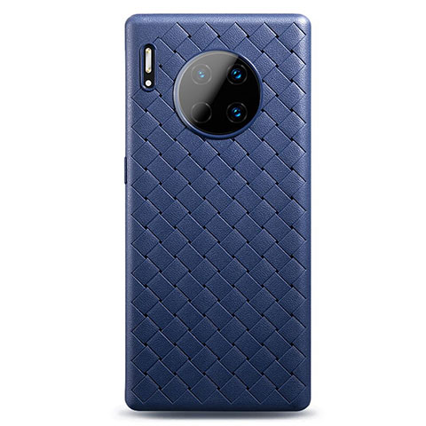 Funda Silicona Goma de Cuero Carcasa H01 para Huawei Mate 30E Pro 5G Azul