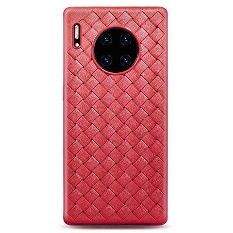 Funda Silicona Goma de Cuero Carcasa H01 para Huawei Mate 30E Pro 5G Rojo