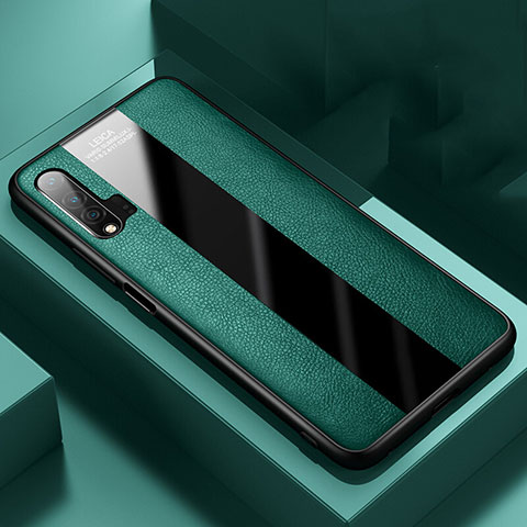 Funda Silicona Goma de Cuero Carcasa H01 para Huawei Nova 6 Verde