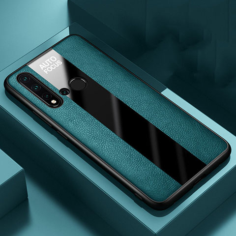 Funda Silicona Goma de Cuero Carcasa H01 para Huawei P20 Lite (2019) Verde