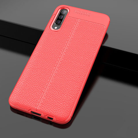 Funda Silicona Goma de Cuero Carcasa H01 para Samsung Galaxy A90 5G Rojo