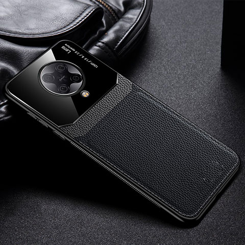 Funda Silicona Goma de Cuero Carcasa H01 para Xiaomi Poco F2 Pro Negro