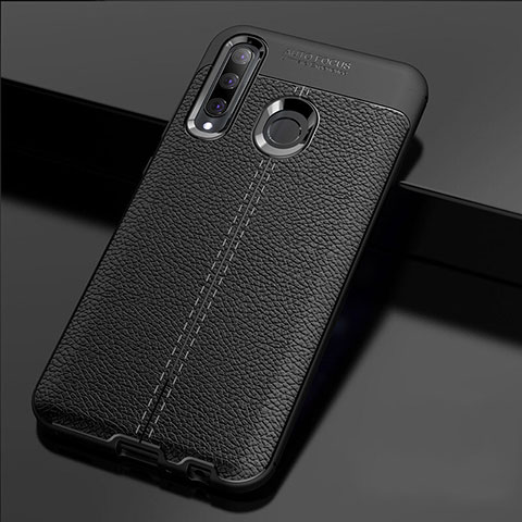 Funda Silicona Goma de Cuero Carcasa H02 para Huawei Honor 20 Lite Negro