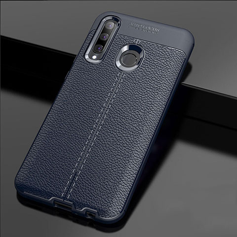 Funda Silicona Goma de Cuero Carcasa H02 para Huawei Honor 20i Azul