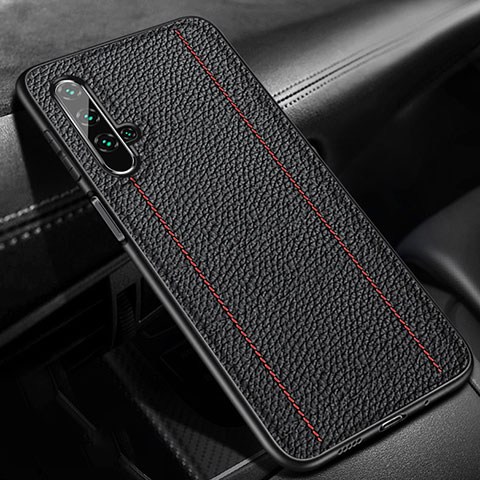 Funda Silicona Goma de Cuero Carcasa H02 para Huawei Honor 20S Negro