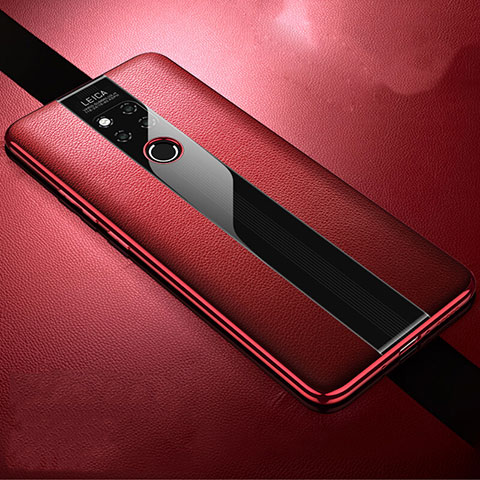 Funda Silicona Goma de Cuero Carcasa H02 para Huawei Mate 20 X 5G Rojo