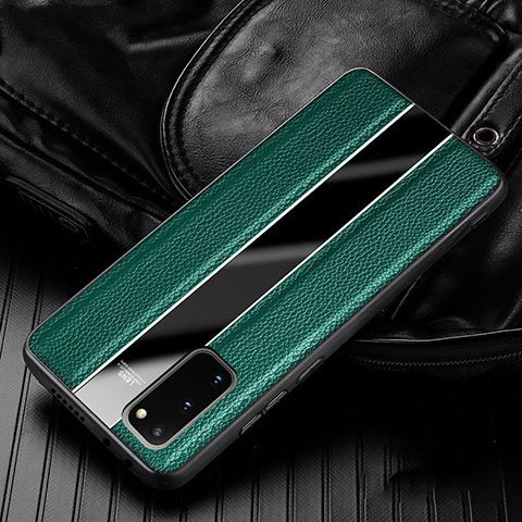 Funda Silicona Goma de Cuero Carcasa H02 para Samsung Galaxy S20 Verde