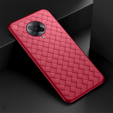 Funda Silicona Goma de Cuero Carcasa H02 para Xiaomi Poco F2 Pro Rojo