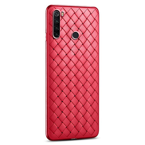 Funda Silicona Goma de Cuero Carcasa H02 para Xiaomi Redmi Note 8 (2021) Rojo