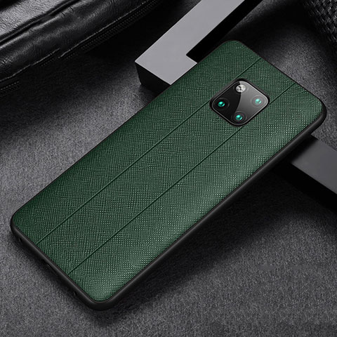 Funda Silicona Goma de Cuero Carcasa H03 para Huawei Mate 20 Pro Verde