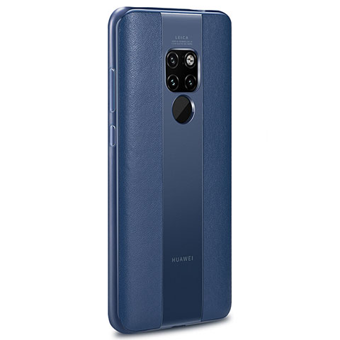 Funda Silicona Goma de Cuero Carcasa H03 para Huawei Mate 20 X 5G Azul