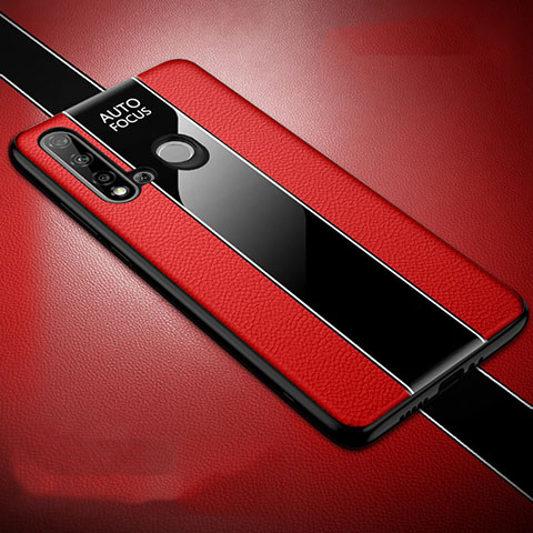 Funda Silicona Goma de Cuero Carcasa H03 para Huawei Nova 5i Rojo