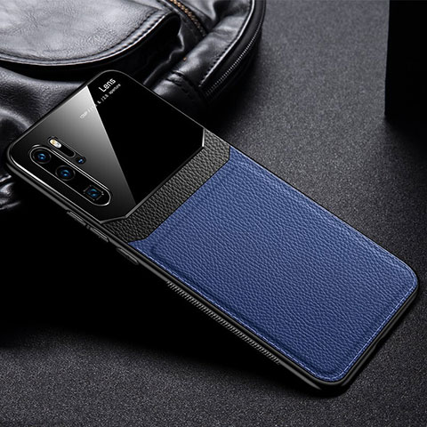 Funda Silicona Goma de Cuero Carcasa H03 para Huawei P30 Pro New Edition Azul