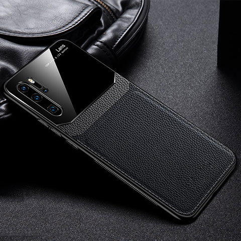 Funda Silicona Goma de Cuero Carcasa H03 para Huawei P30 Pro New Edition Negro