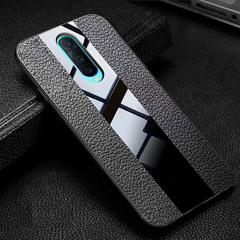 Funda Silicona Goma de Cuero Carcasa H03 para Oppo R17 Pro Negro