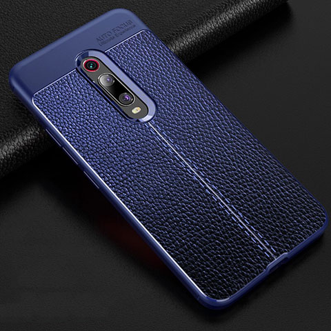 Funda Silicona Goma de Cuero Carcasa H03 para Xiaomi Mi 9T Pro Azul