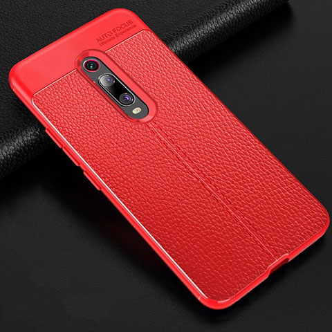 Funda Silicona Goma de Cuero Carcasa H03 para Xiaomi Mi 9T Pro Rojo