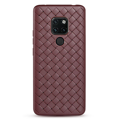 Funda Silicona Goma de Cuero Carcasa H04 para Huawei Mate 20 X 5G Marron