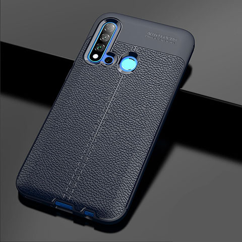 Funda Silicona Goma de Cuero Carcasa H04 para Huawei Nova 5i Azul