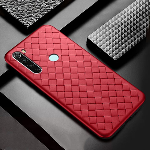 Funda Silicona Goma de Cuero Carcasa H04 para Xiaomi Redmi Note 8T Rojo