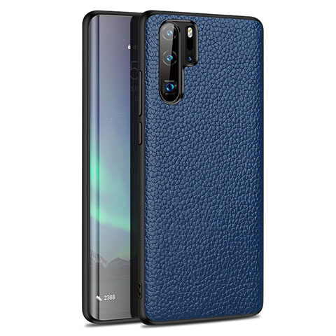 Funda Silicona Goma de Cuero Carcasa H05 para Huawei P30 Pro Azul